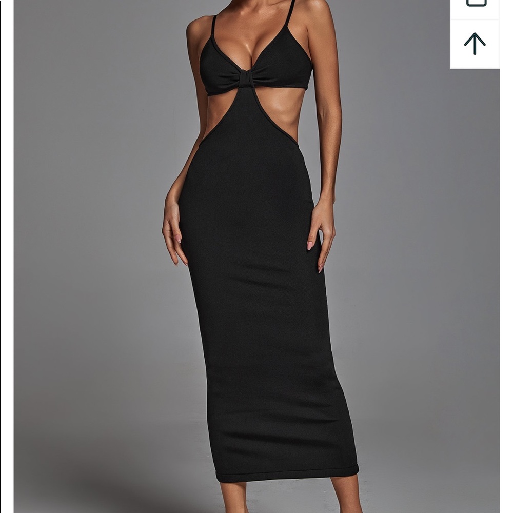 Black cut out dress